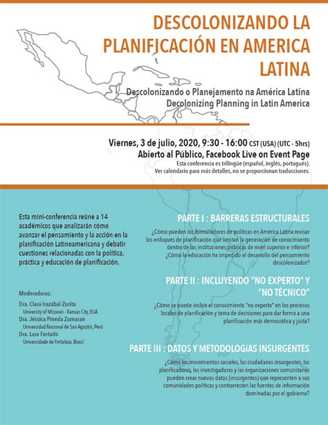 CONFERENCIA VIRTUAL Descolonizando la planificación en América Latina ACIUR