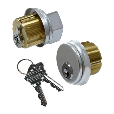 Aisecure Brass Mortise Cylinder With Sc Keyway Keys And Thumbturn Storefront Door Lock Commercial