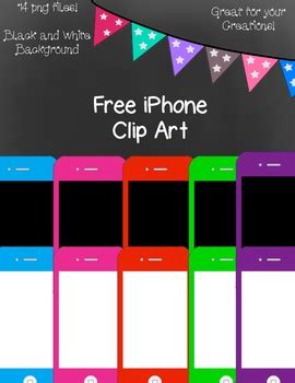 Free iPhone Clip Art ~ Black and White Master Copies Included - 14 png ...