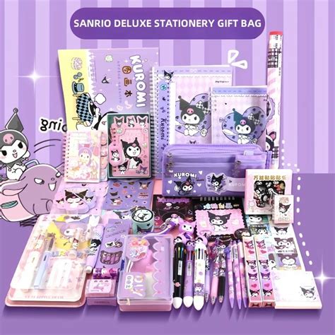 Sanrio Stationery Sets Kawaii Melody Kuromi Cinnamoroll Pompompurin