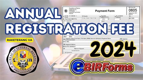 0605 Annual Registration 2024 How To File Using E Bir Form Deadline Jan