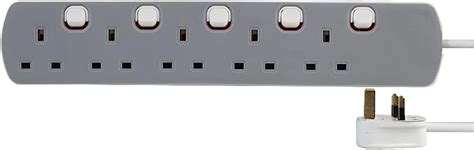 Pro Elec Pel00574 3 M Surge Protector With 5 Gang Switched Extension Lead White Uk