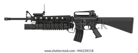 Vector Illustration Assault Rifle Assault Rifle Stock Vector Royalty Free 446238118 Shutterstock