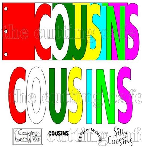 The Cutting Cafe Cousins Word Booktemplate Cutting File