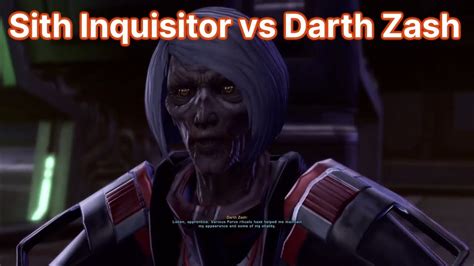 Swtor Sith Inquisitor Vs Darth Zash Youtube