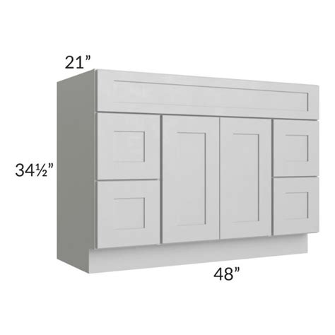 Midtown Painted Grey Shaker 48 Vanity Sink And Drawer Combo The Rta Store