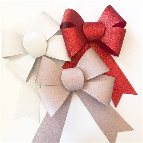 Large Paper Bow Template Paper Bow Pattern Easy Paper Craft Etsy