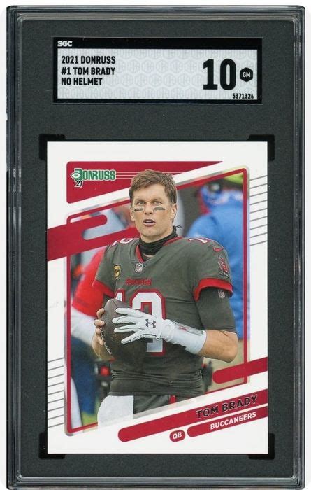 Panini Donruss Tom Brady No Helmet Sgc Catawiki