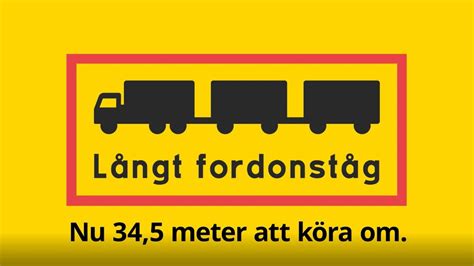 Nu 34 5 meter att köra om planera väl Trafikverket YouTube