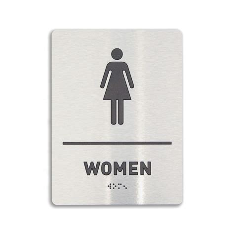 Buy Womens Restroom Identification Sign ADA Compliant Bathroom Sign