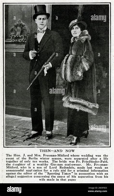 The Hon J And Mrs Freeman Mitford Stock Photo Alamy