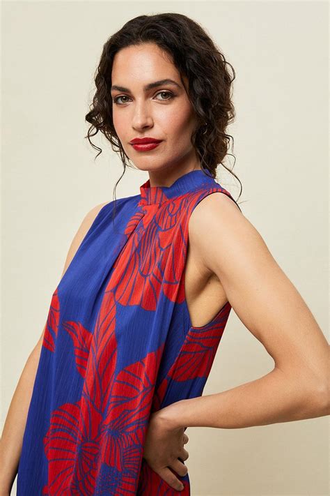 Dresses Red Flower Midi Dress Wallis