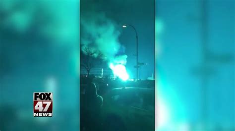 A Transformer Explosion Turned The New York City Skyline Blue Youtube