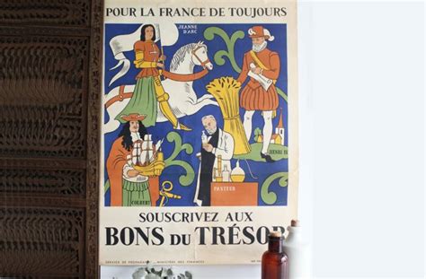 Affiche Bons du Trésor de Lucien Boucher chez muluBrok Brocante en Ligne