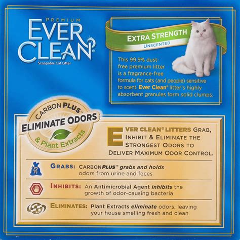 Ever Clean Extra Strength Unscented Premium Clumping Clay Cat Litter 14 Lb Box