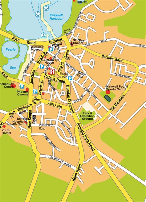 Map Kirkwall, Scotland, UK. Maps and directions at hot-map.