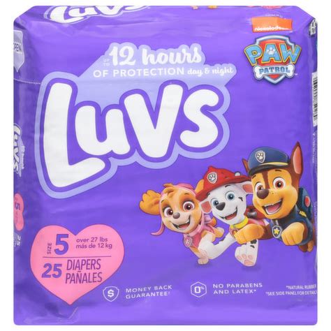 Luvs Diapers, 5 (Over 27 Lbs), Paw Patrol, Jumbo Pack