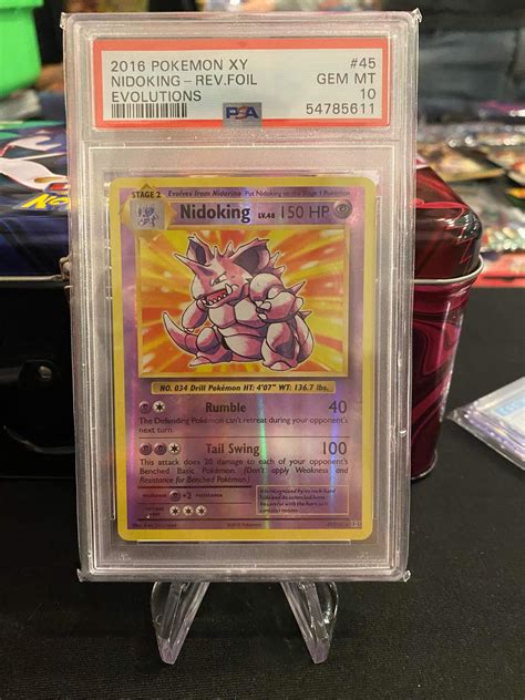 Pokemon Nidoking Xy Evolutions Reverse Foil Psa Gem Mint