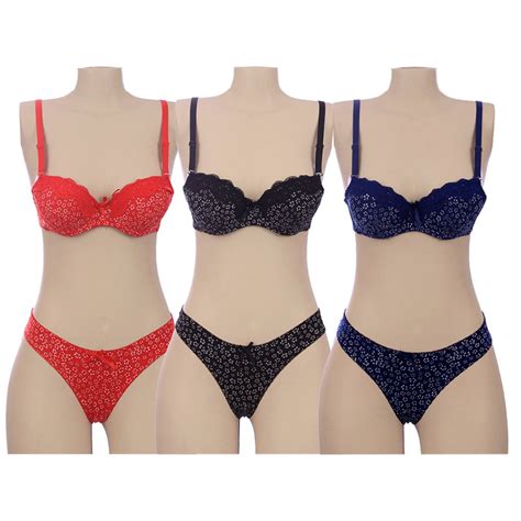 Kit 3 Conjuntos De Lingerie Floral Bojo Compre Agora Feira Da