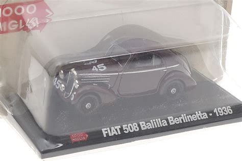 Fiat 508 Balilla Berlinetta 45 1936 Red Mille Miglia Hachette 1 43 EBay