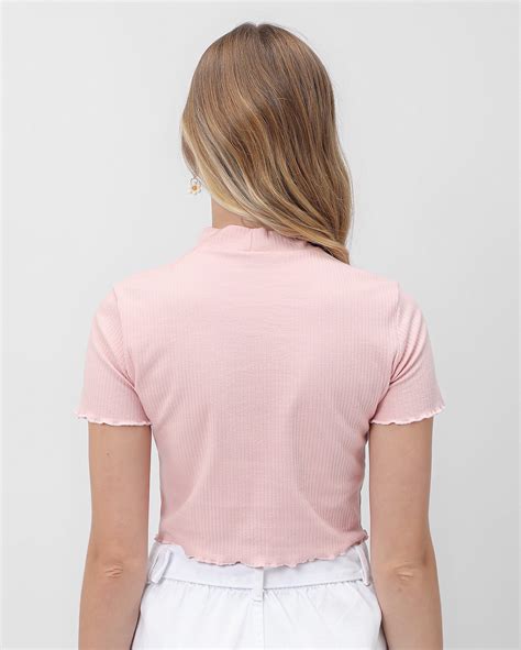 Riachuelo Camiseta Cropped Juvenil Canelado Flores Rosa Y C By