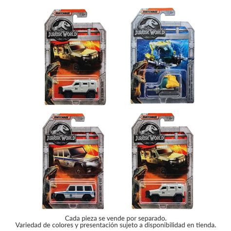 Vehículo De Juguete Matchbox Jurassic World Varios Modelos 1 Pza Walmart