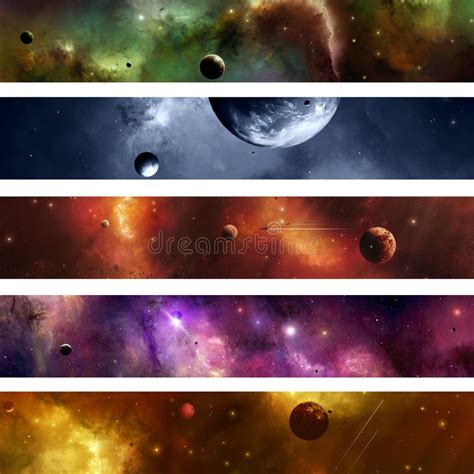 Space Galaxy Banner Stock Illustration Image Of Astronomy