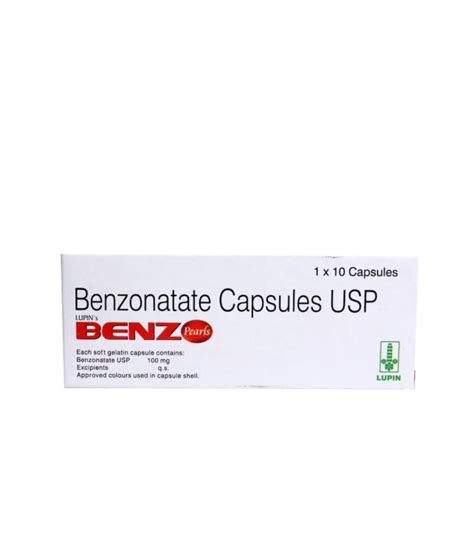 Benzonatate Capsules Benz Pearls Capsule Lupin 10 10 At Rs 160 Stripe