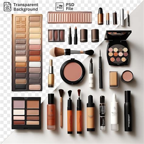 Premium PSD | Psd picture makeup and beauty products set on a ...