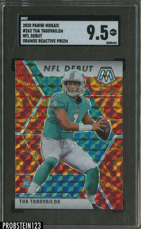 SGC 9 5 Panini Mosaic Tua Tagovailoa Orange Reactive RC Values MAVIN