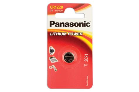 Connect Consumables 30658 Panasonic Coin Cell Battery CR1220 3V 1pc X 12