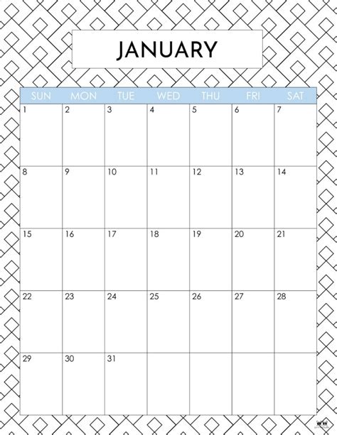 January Printable Calendar 2023