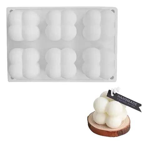 Molde Silicona Mini Cubo Bubble Burbuja Vela Jabon Choco