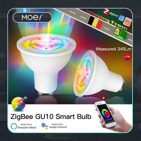 Tuya Zigbee Gu10 Smart Led Bulbs Rgb C W White 4 7w Dimmable Lamps