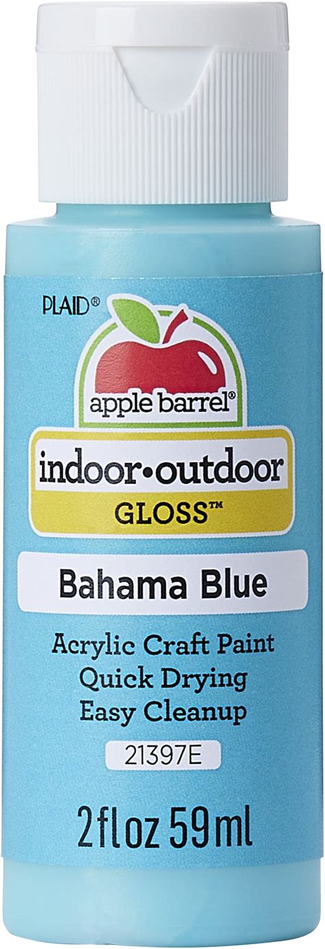 Apple Barrel Acrylic Craft Paint Gloss Finish Bahama Blue 2 Fl Oz