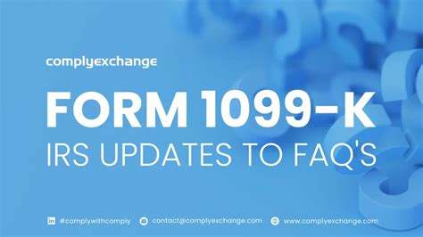 Form 1099 K IRS Updates To FAQ S Comply Exchange