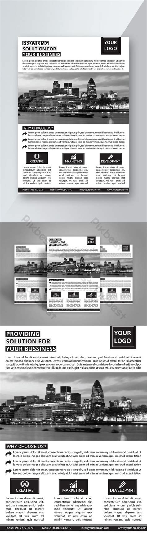 Black And White Flyer Design | PSD Free Download - Pikbest