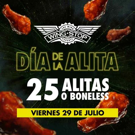 Promo Wingstop Día De La Alita 25 Alitas O Boneless Por 269