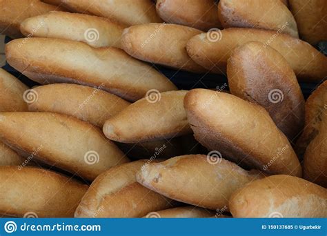 French Bread Baguettes From Bakery Selective Focus Fresh Bred And