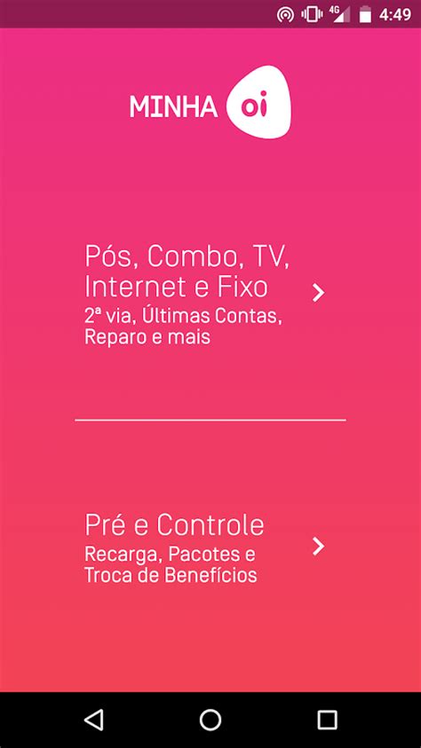 Minha Oi Conta 2ª Via de Fatura Recarga e Mais Android Apps on