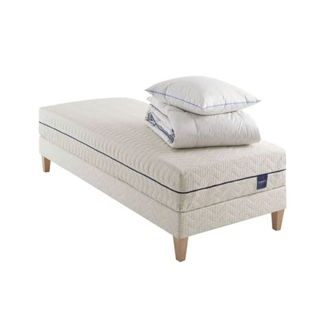 Ensemble Matelas Naturel Ressorts Et Latex Sommier Pieds 90x200 Aube