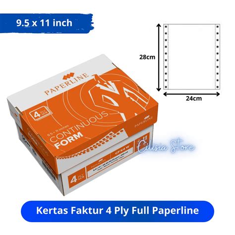 Jual Kertas Faktur 4 Ply Full Continous Form Paperline 9 5 X 11 Inch