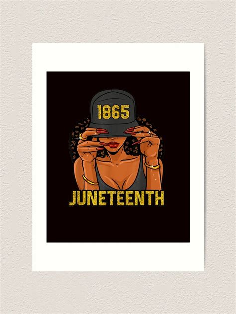 Juneteenth Celebrate Black Girl Magic Melanin Women Art Print