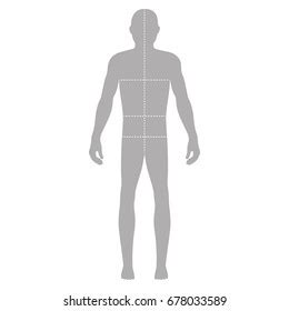 Full Length Profile Standing Naked Man Stock Illustration Shutterstock