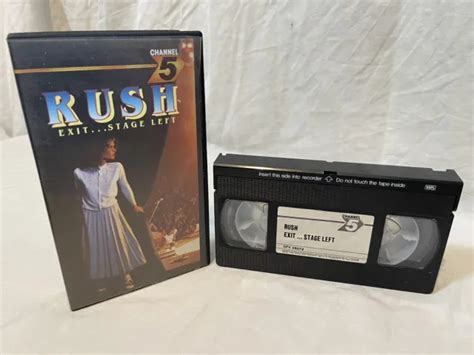 RUSH EXIT Stage Left VHS Video Rare 1986 Release 59 Mins Channel