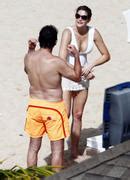 Stephanie Seymour Retro Model In A Micro Bikini On Beach In St