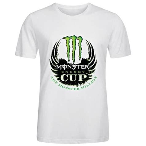 Tee Shirt Homme Monster Energy Logo Mecup Logo Manches Courtes Imprim