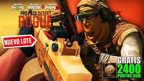 Lote PRO PACK DESERT ROGUE Para WARZONE MW2 Y MW3 2400 COD POINTS