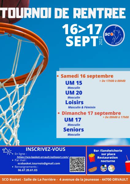 Tournoi De Rentree Sco Basket D Orvault