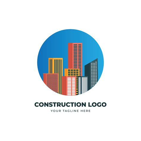 Construction logo design with buildings vector template 24206196 Vector ...